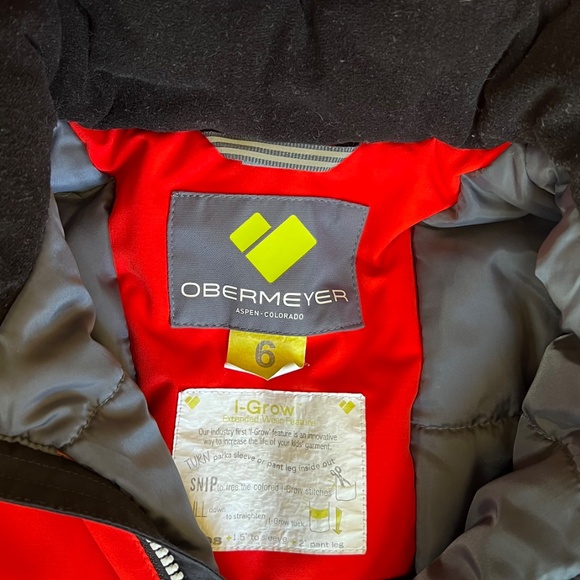Excellent Condition Obermeyer Boys Size 6 Winter Ski Jacket with I-Grow Feature - Picture 3 of 3